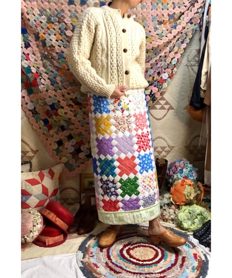 patchwork quilt skirt