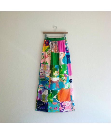 60's patchwork wrap skirt