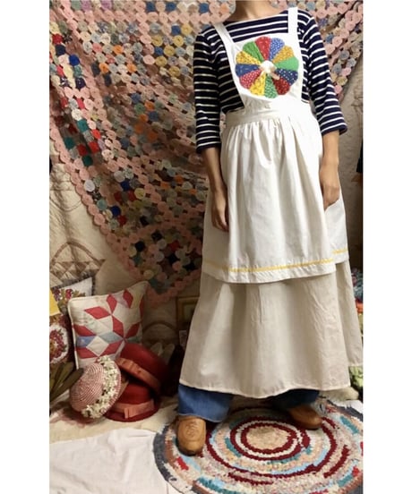 70's upcycle apron dress