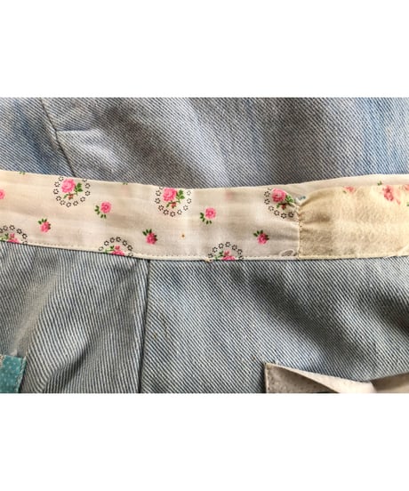 70's denim × patchwork skirt