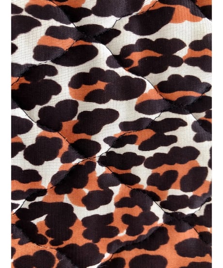 70s quilting leopard skirt