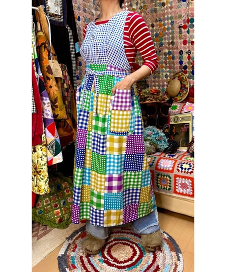 plaid apron dress