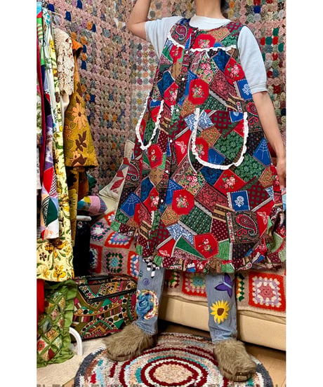 patchwork print tunic