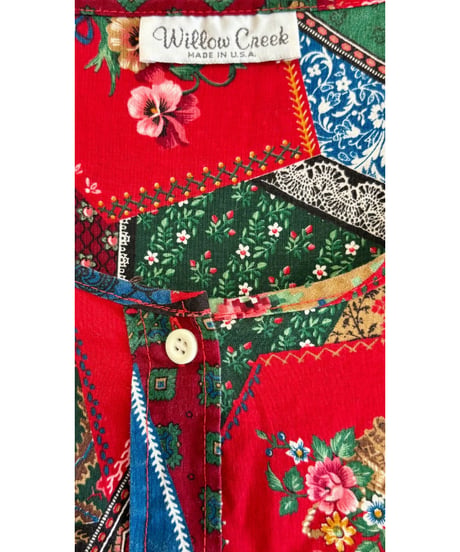 patchwork print tunic
