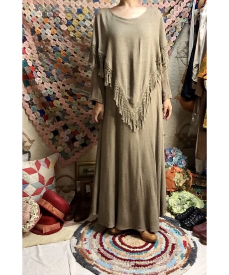 fringe rayon dress