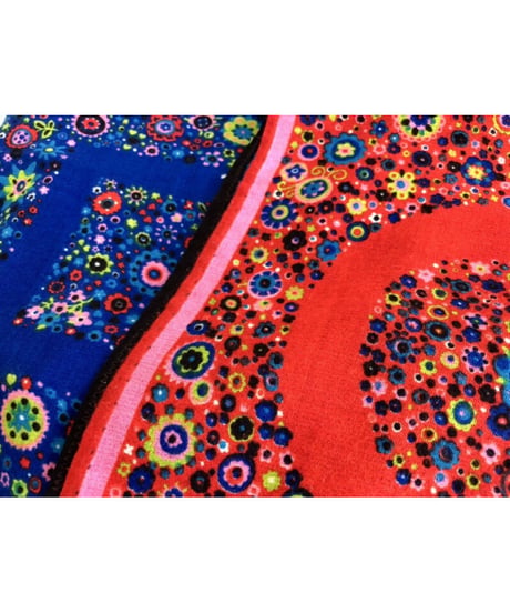 60's flower kaftan dress