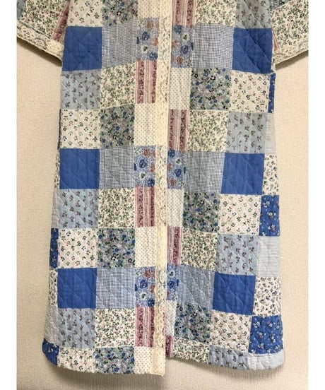 patchwork print quilting coat