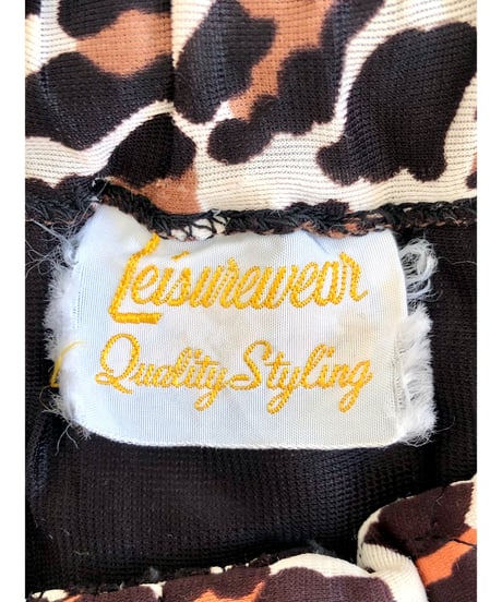 70s quilting leopard skirt