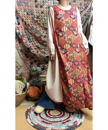paisley apron dress
