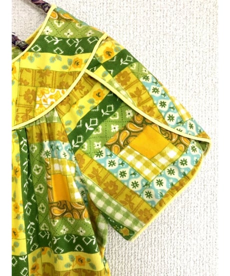 70's patchwork print dress
