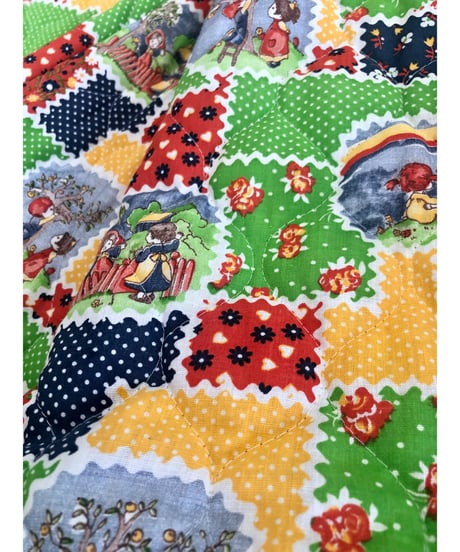 patchwork print quilting robe & bag set