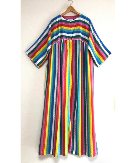 70s mulch stripe easy dress