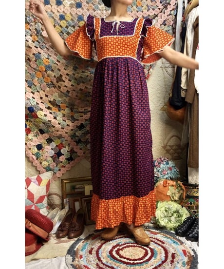 vintage pakistan cotton one-piece②