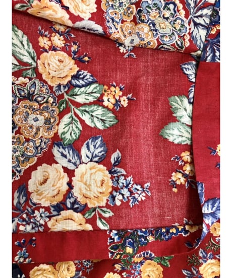 70's flower cotton dress