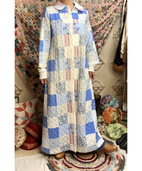 patchwork print quilting coat
