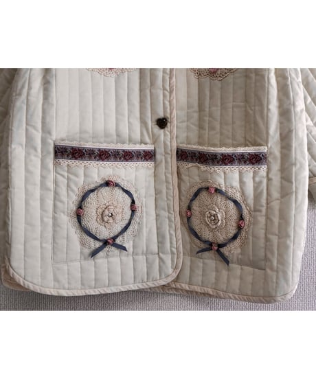 quilting lace patch jacket