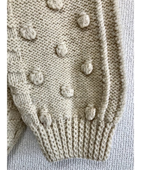 ireland hand knit shamrock motif sweater