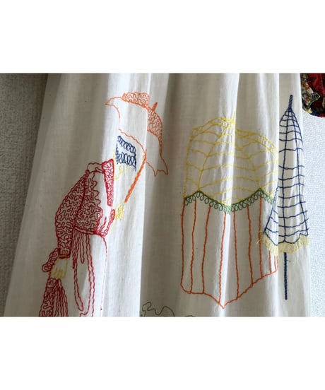 70's patchwork print apron dress