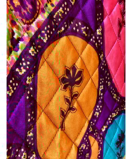 70s paisley quilting skirt