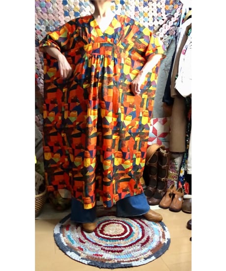 70s psychedelic easy dress
