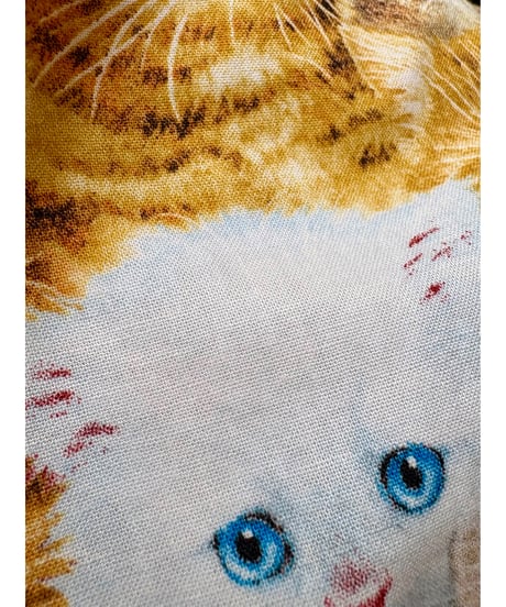 cats print super wide leg pants
