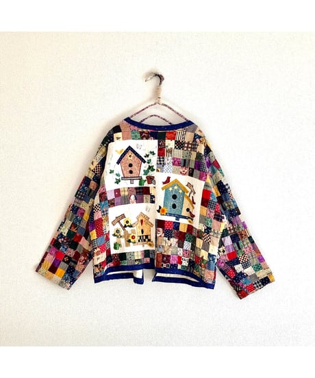 patchwork house motif jacket