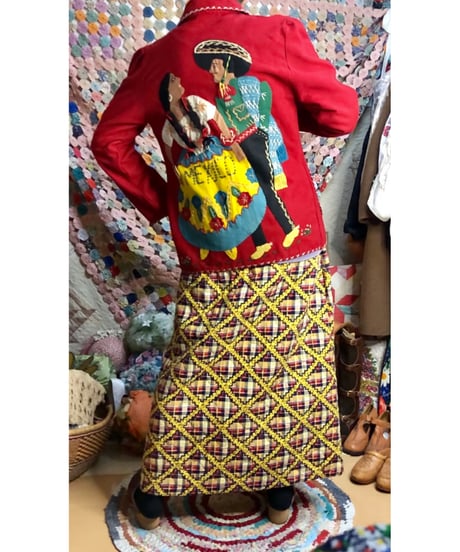 50s mexican wool patch jacket
