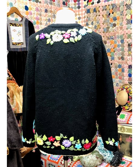 60s embroidered cardigan