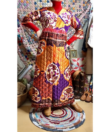 60s quilted  dress
