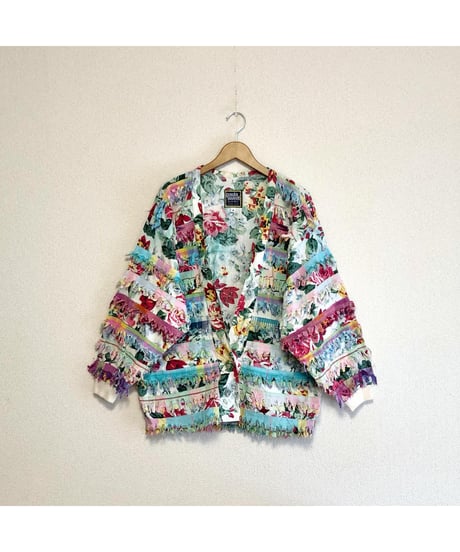 paula sweet fringe jacket（flower）