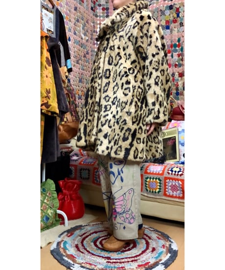 leopard faux fur coat