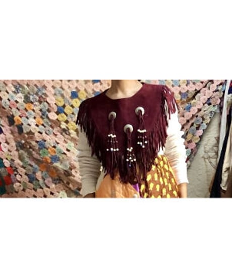 leather fringe collar