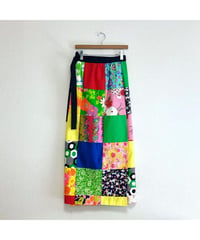 60's patchwork wrap skirt