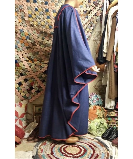 1960-70's hand embroidered kaftan one-piece
