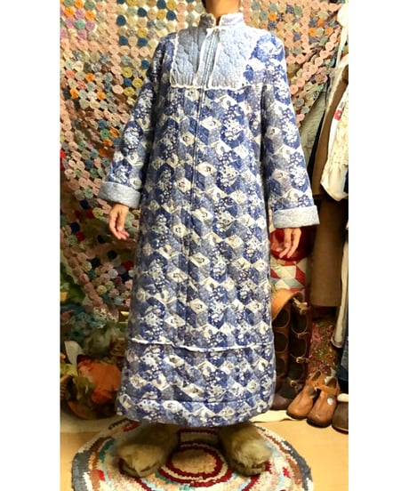 70s patchwork print robe