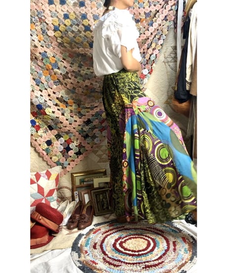 psychedelic print easy pants