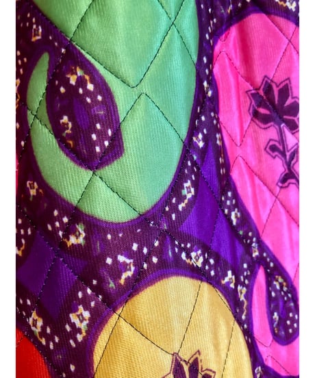 70s paisley quilting skirt