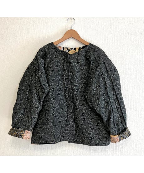 tree motif patchwork jacket