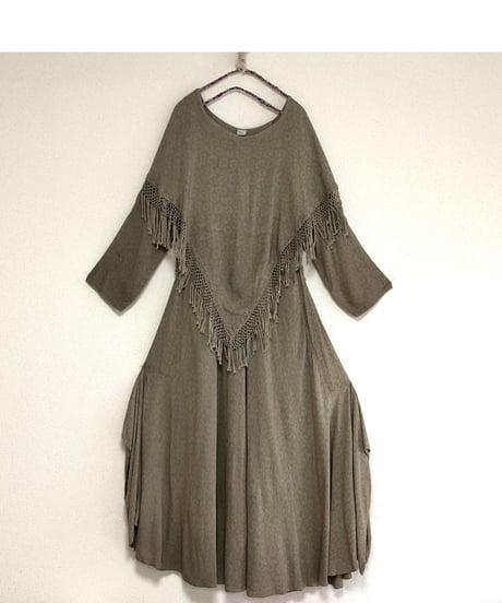 fringe rayon dress