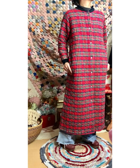 plaid quilting robe