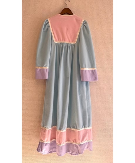 70s pastel fleece dress