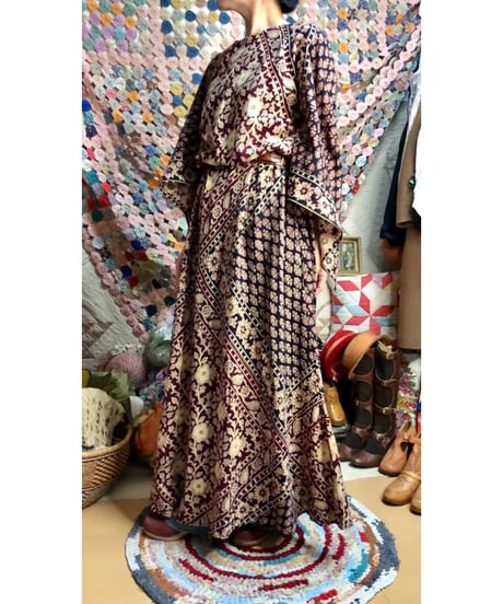 70s pakistan cotton  dress