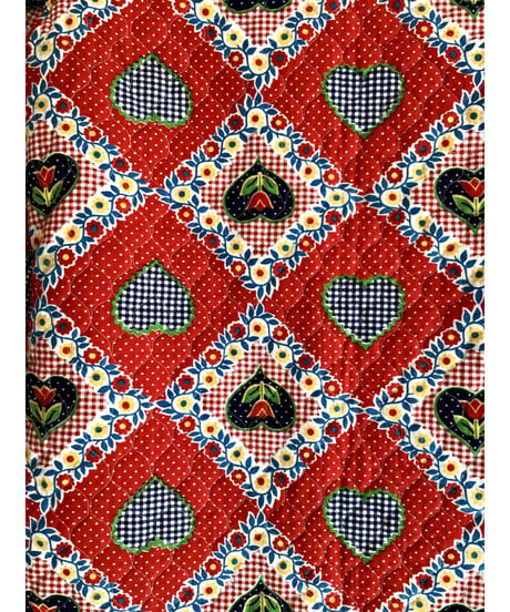 70s heart motif quilting jacket