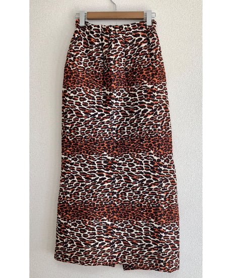 70s quilting leopard skirt