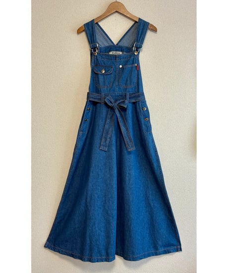 light denim salopette skirt