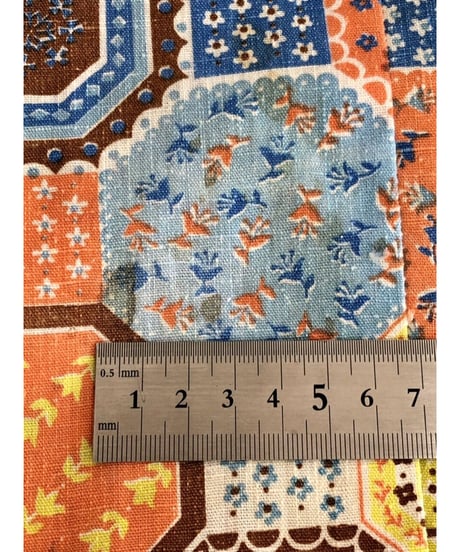 70's patchwork print one-piece ②