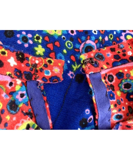 60's flower kaftan dress