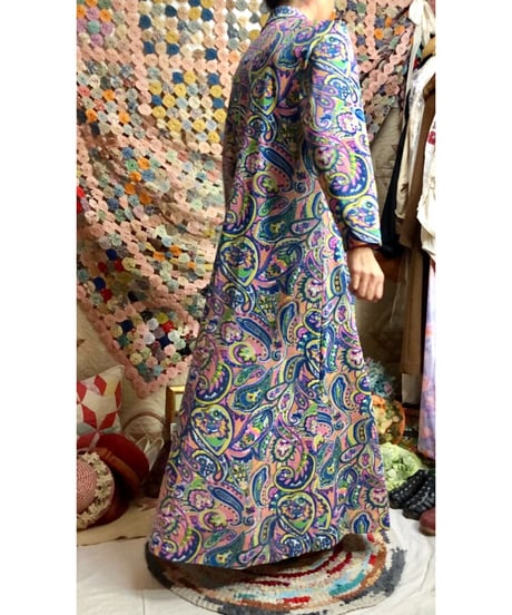 70's paisley dress