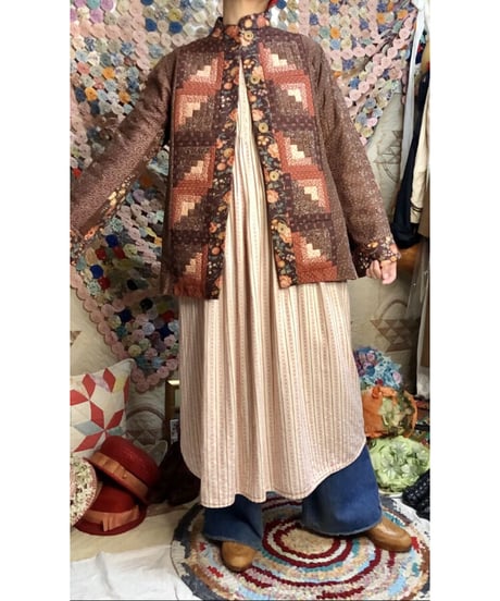 w.face flower patchwork  jacket
