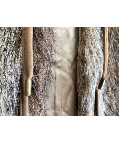 60's faux fur vest